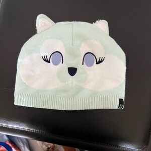Roxy Light Green Kids Animal Face Beanie